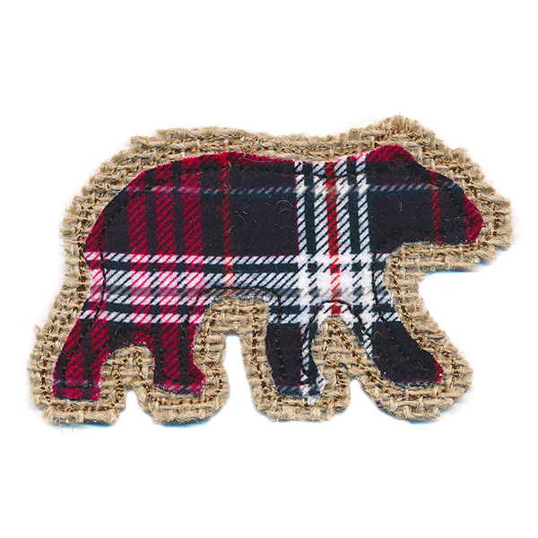 Rustic Bear Christmas Ornament (In-the-Hoop) - Image 4