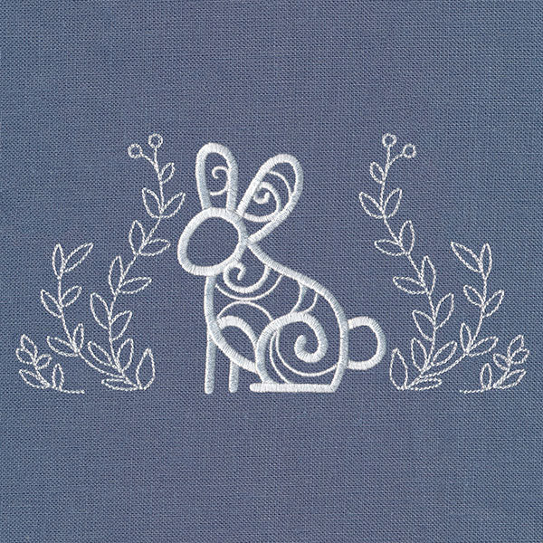 Rustic Bunny with Laurel - Image 3