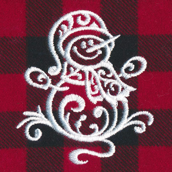 Rustic Christmas Jar Cover II - Snowman