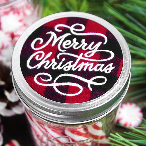 Rustic Christmas Jar Cover - Merry Christmas - Image 3