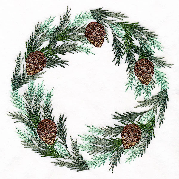 Rustic Delights Pine Boughs and Cones Wreath - Image 3