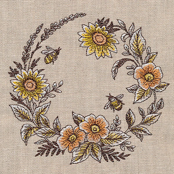 Rustic Elegance Bees & Blooms Wreath - Image 4