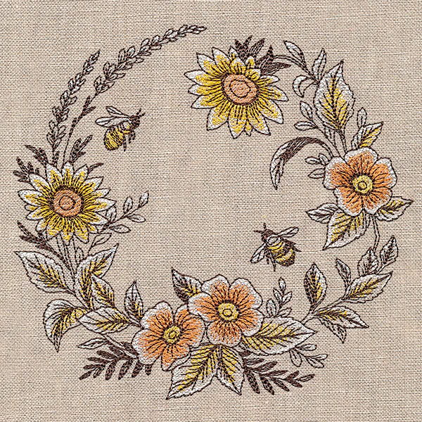 Rustic Elegance Bees & Blooms Wreath - Image 7