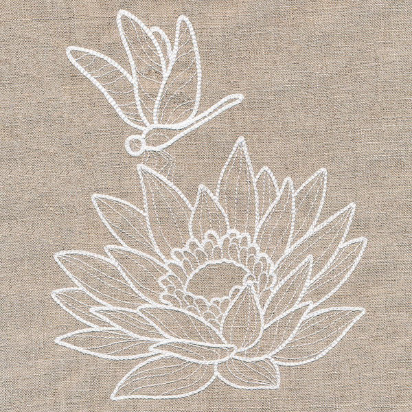 Rustic Garden Dragonfly and Lotus - Image 3