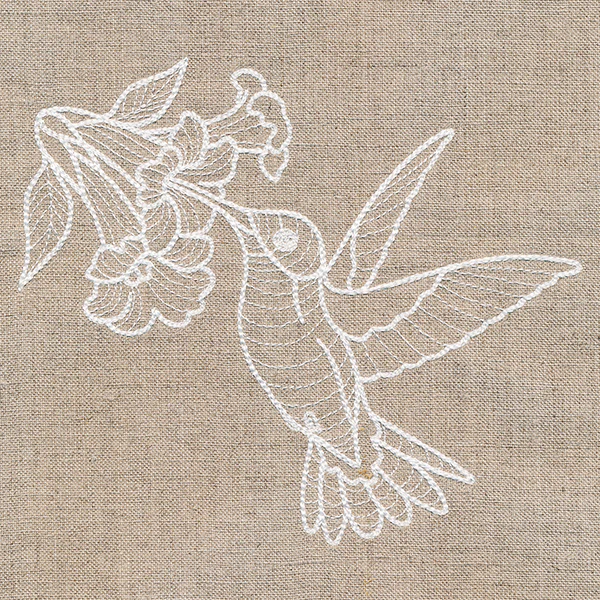 Rustic Garden Hummingbird and Trumpet Vine - Image 4