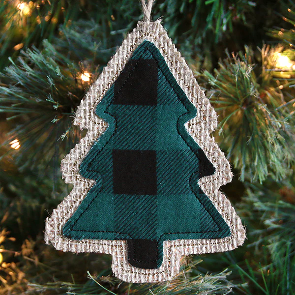 Rustic Tree Christmas Ornament (In-the-Hoop) - Image 5