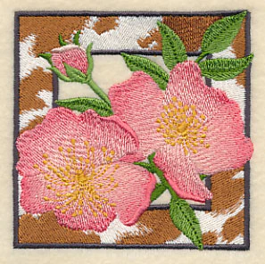 Rustic Wild Roses Square - Image 5