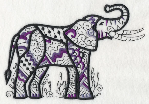 Safari Chic Elephant (Blackwork) - Image 3