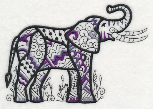 Safari Chic Elephant (Blackwork) - Image 4