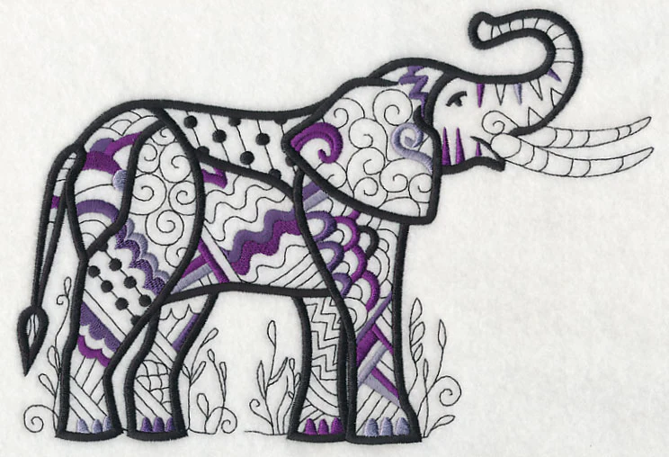 Safari Chic Elephant (Blackwork) - Image 6