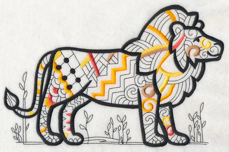 Safari Chic Lion (Blackwork)