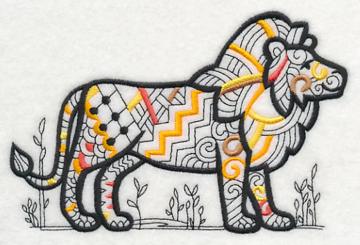 Safari Chic Lion (Blackwork) - Image 4
