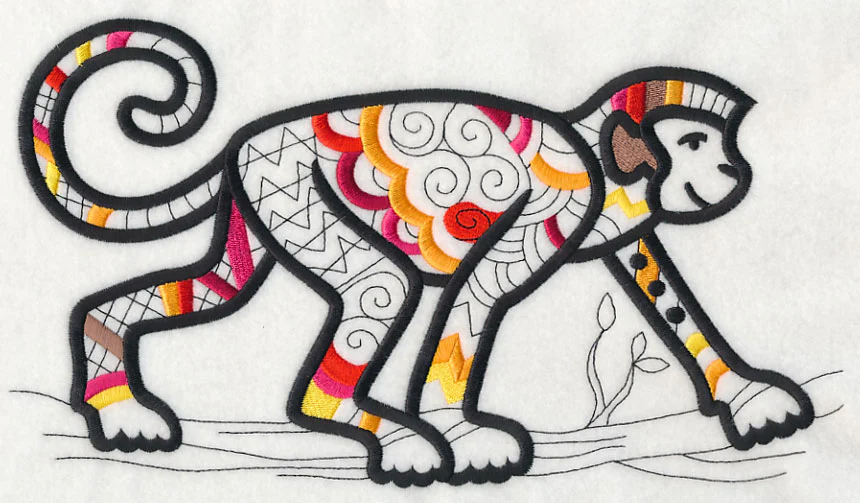 Safari Chic Monkey (Blackwork)