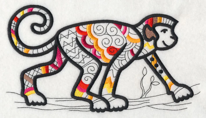 Safari Chic Monkey (Blackwork) - Image 2