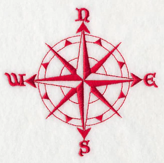 Sailing the Ocean Blue - Compass (Redwork) - Image 3