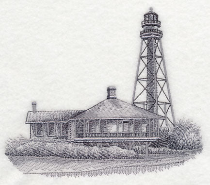Sanibel Island Lighthouse Sketch (Florida) - Image 3