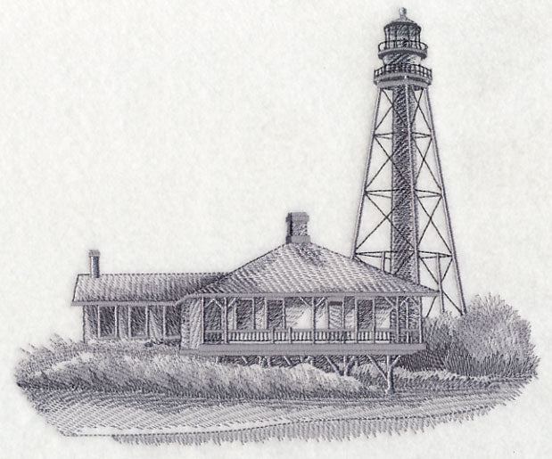 Sanibel Island Lighthouse Sketch (Florida) - Image 4
