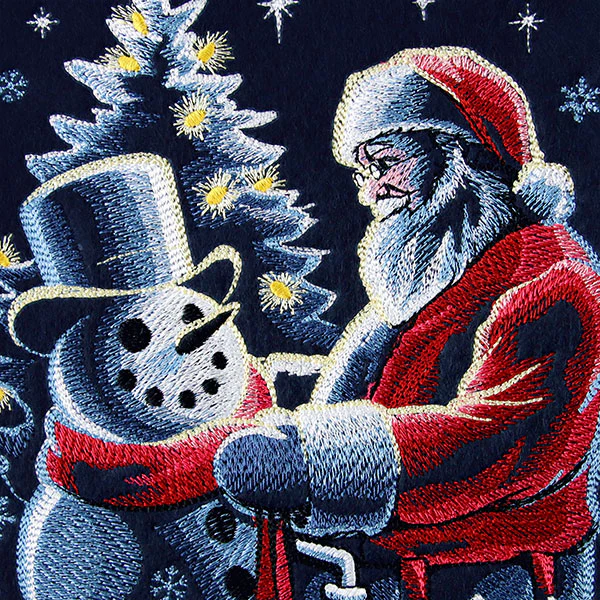 Santa and Snowman Portrait - Image 2
