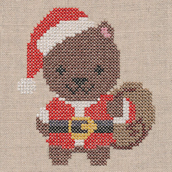 Santa Bear (Cross Stitch) - Image 2