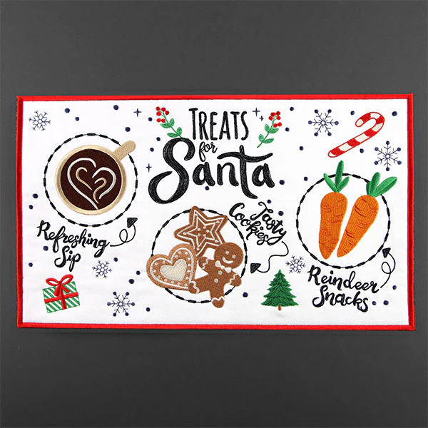 Santa Snacks Mug Rug (In-the-Hoop) - Image 2