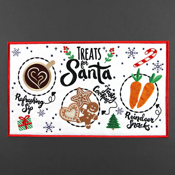 Santa Snacks Mug Rug (In-the-Hoop) - Image 3