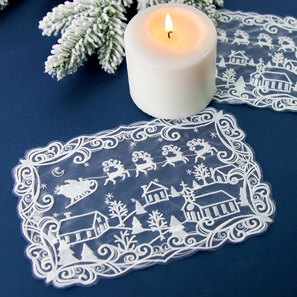 Santa's Flight Doily (Organza) - Image 7