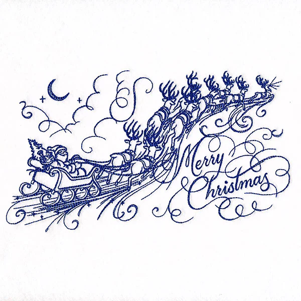 Santa's Flight in Calligraphy - Image 7