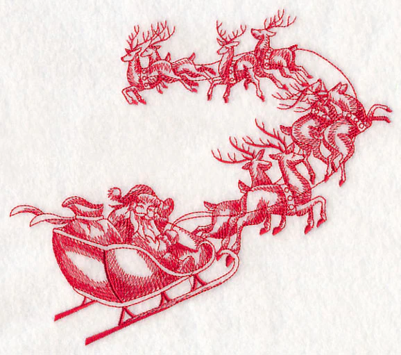 Santa's Flight Sketch - Image 4