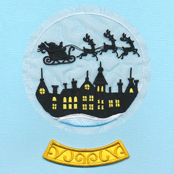 Santa's Flight Snowglobe (Organza) - Image 8