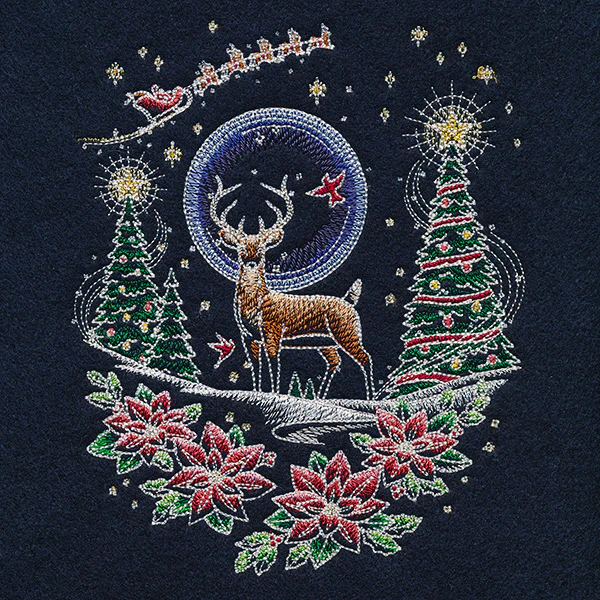 Santa's Flight Through A Midnight Christmas Garden - Image 5