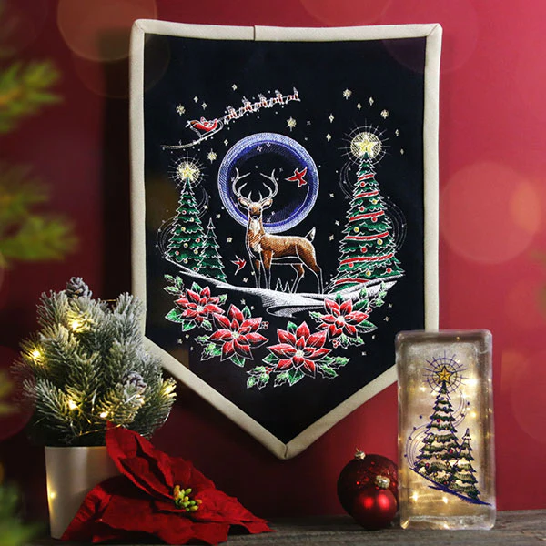 Santa's Flight Through A Midnight Christmas Garden - Image 6