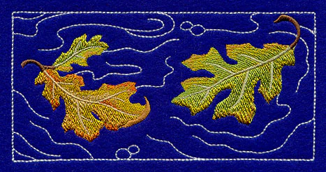 Sashiko Oak Leaves Border - Image 3