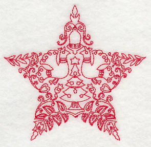 Scandinavian Christmas Star (Redwork) - Image 5