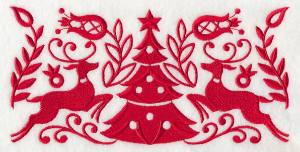 Scandinavian Christmas Tree Border