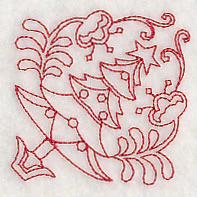 Scandinavian Christmas Tree Corner (Redwork) - Image 4