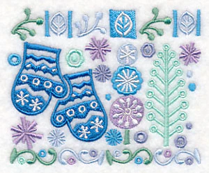 Scandinavian Mittens Panel - Image 4
