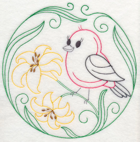 Scarlet Tanager and Daylilies (Vintage) - Image 6