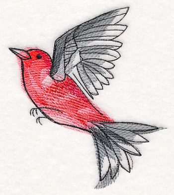 Scarlet Tanager in Watercolor - Image 2
