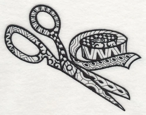 Scissors and Measuring Tape (Blackwork) - Image 2