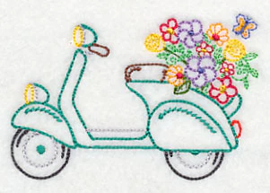 Scooter in Bloom (Vintage) - Image 3