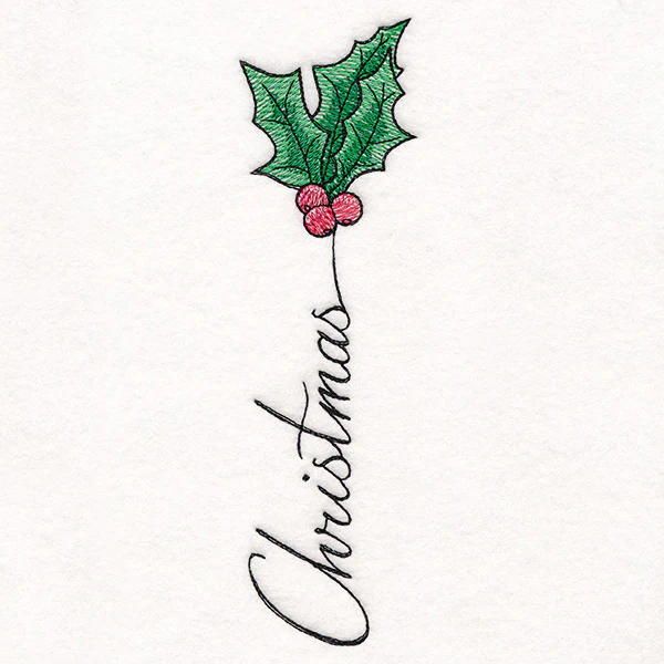 Scripted Christmas Holly & Berries - Image 5