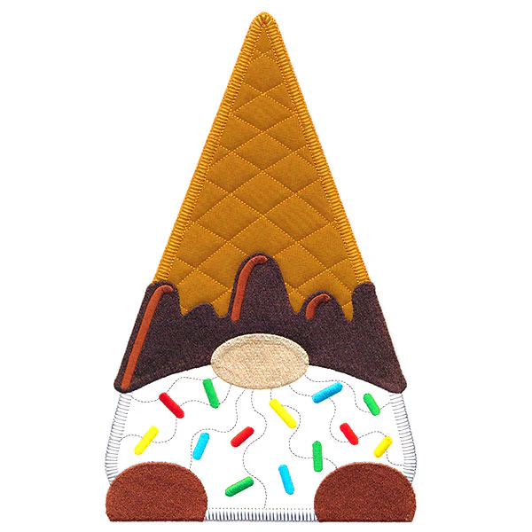 Scrumptious Ice Cream Gnome (Heirloom Applique) - Image 5