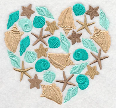 Sea Shells and Starfish Silhouette Heart - Image 4