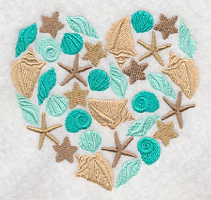 Sea Shells and Starfish Silhouette Heart - Image 5