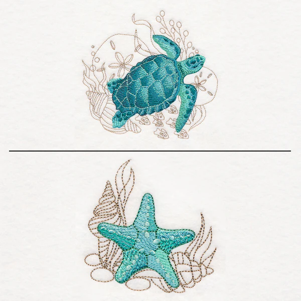 Sea Turtle & Starfish Pillow Pair - Image 3
