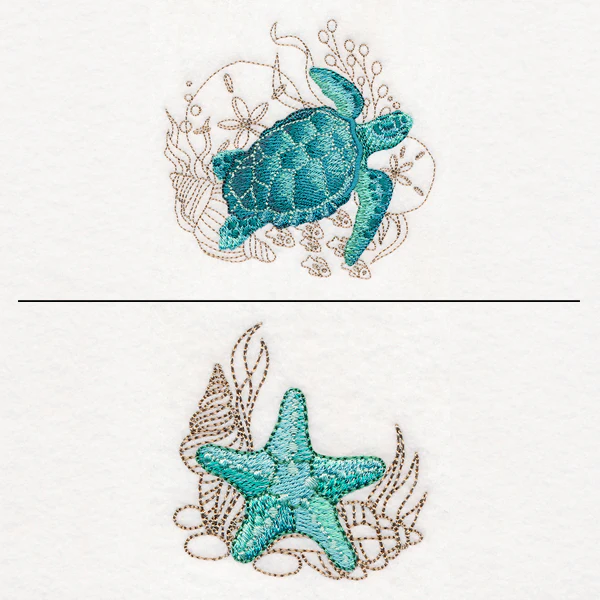 Sea Turtle & Starfish Pillow Pair - Image 5