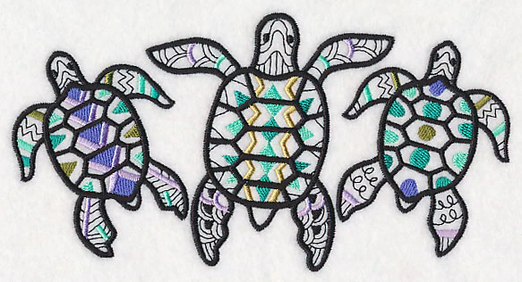 Sea Turtle Trio (Blackwork) - Image 3