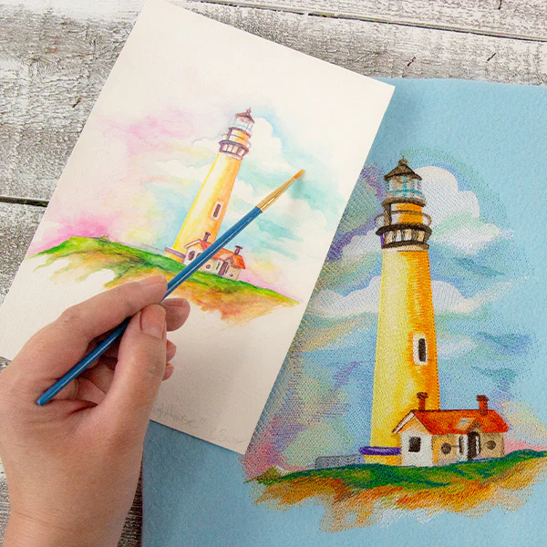 Seaside Lighthouse in Watercolor - Image 4