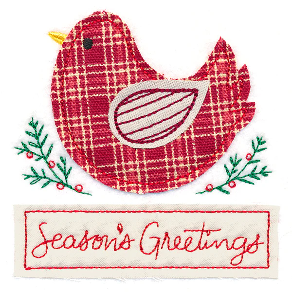 Season's Greetings Country Bird (Crafty Cut Applique) - Image 5