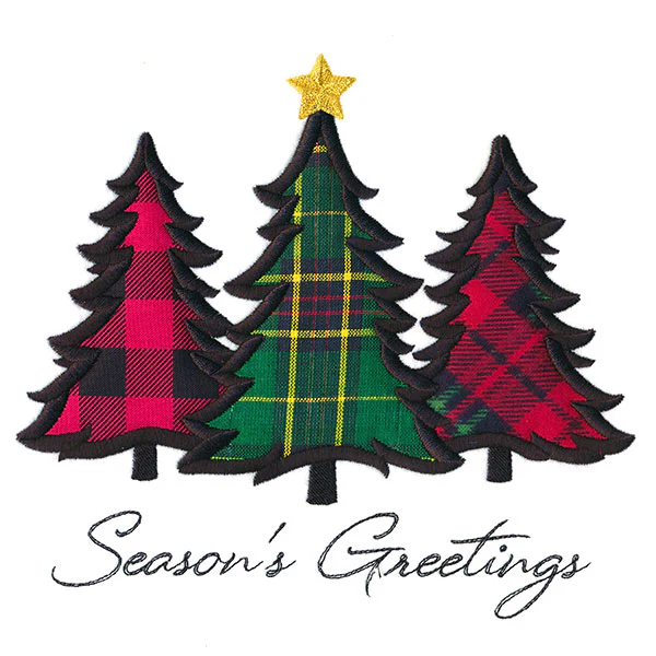 Season's Greetings Trees (Applique)
